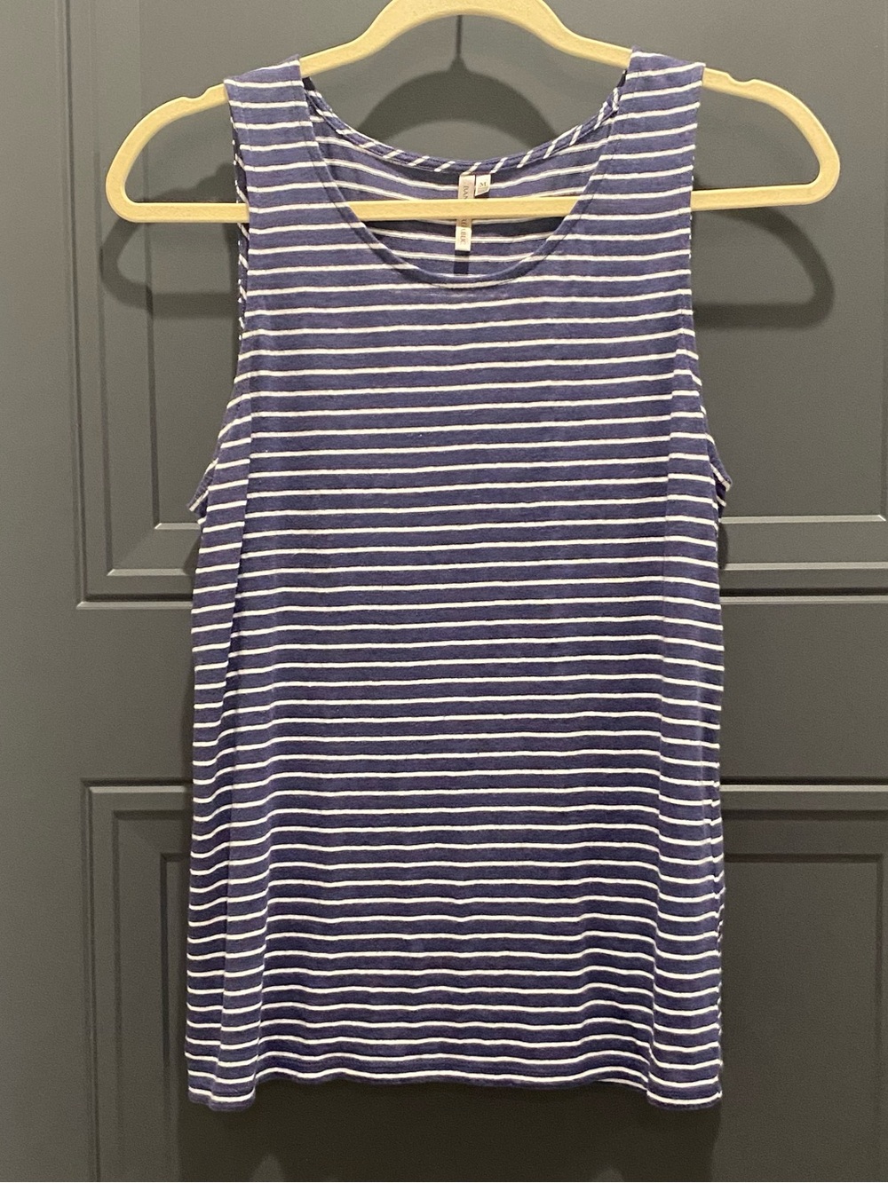 Banana Republic Blue and White Striped Tank Medium